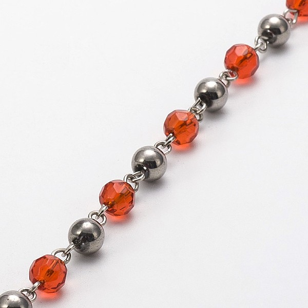 PandaHall Handmade Round Glass Beads Chains for Necklaces Bracelets Making, with Iron Eye Pin, Unwelded, Orange Red, 39.3 inch, about...
PandaHall Handmade Round Glass Beads Chains for Necklaces Bracelets Making, with Iron Eye Pin, Unwelded, Orange Red, 39.3 inch, about...