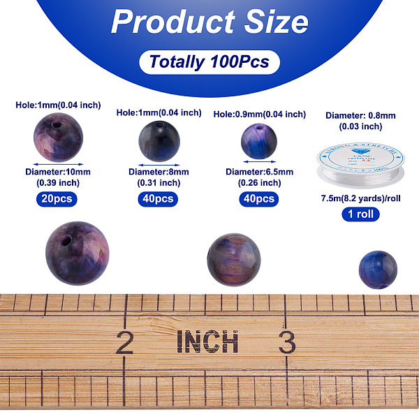 PandaHall Kissitty DIY Stone Round Beads Bracelets Making Kits, Including Natural Galaxy Tiger Eye Beads, Elastic Thread, Beads: 6.5~10mm...
PandaHall Kissitty DIY Stone Round Beads Bracelets Making Kits, Including Natural Galaxy Tiger Eye Beads, Elastic Thread, Beads: 6.5~10mm...