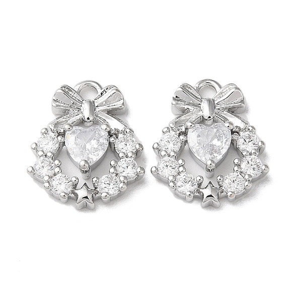 PandaHall Brass Micro Pave Cubic Zirconia Charms, with Glass, Wreath Charms, Real Platinum Plated, 13x11x3mm, Hole: 1.4mm Brass+Cubic..., Clear
PandaHall Brass Micro Pave Cubic Zirconia Charms, with Glass, Wreath Charms, Real Platinum Plated, 13x11x3mm, Hole: 1.4mm Brass+Cubic..., Clear
