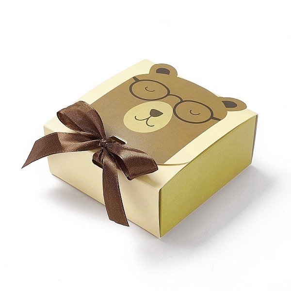 PandaHall Cartoon Cardboard Paper Gift Box, with Ramdom Color Ribbon, Rectangle, Light Goldenrod Yellow, Bear Pattern, Fold: 12.9x11.5x5.1cm...
PandaHall Cartoon Cardboard Paper Gift Box, with Ramdom Color Ribbon, Rectangle, Light Goldenrod Yellow, Bear Pattern, Fold: 12.9x11.5x5.1cm...