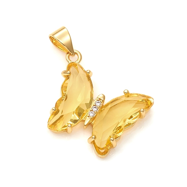 PandaHall Glass Pendants, with Brass Clear Micro Pave Cubic Zirconia, Butterfly, Golden, Gold, 24x21x4mm, Hole: 5.5x3.5mm Brass+Glass...
PandaHall Glass Pendants, with Brass Clear Micro Pave Cubic Zirconia, Butterfly, Golden, Gold, 24x21x4mm, Hole: 5.5x3.5mm Brass+Glass...
