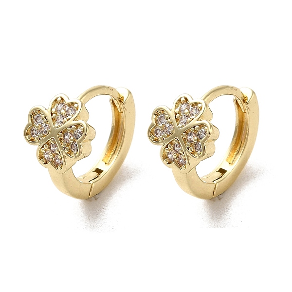 PandaHall Rack Plating Brass Micro Pave Cubic Zirconia Hoop Earrings, Clover, Golden, 12x13x7.5mm Cubic Zirconia Clover Clear
PandaHall Rack Plating Brass Micro Pave Cubic Zirconia Hoop Earrings, Clover, Golden, 12x13x7.5mm Cubic Zirconia Clover Clear