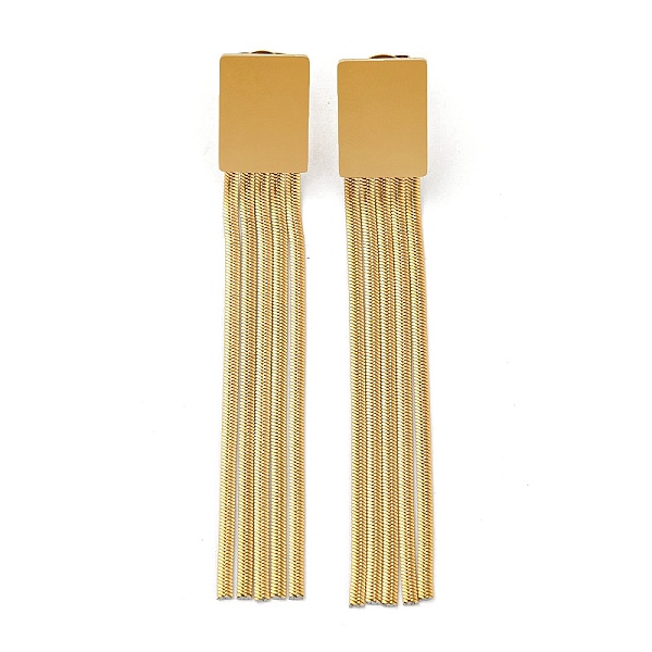 PandaHall Vacuum Plating Golden 304 Stainless Steel Dangle Stud Earrings, Chains Tassel Earrings, Rectangle, 62x9.5mm 304 Stainless Steel...
PandaHall Vacuum Plating Golden 304 Stainless Steel Dangle Stud Earrings, Chains Tassel Earrings, Rectangle, 62x9.5mm 304 Stainless Steel...