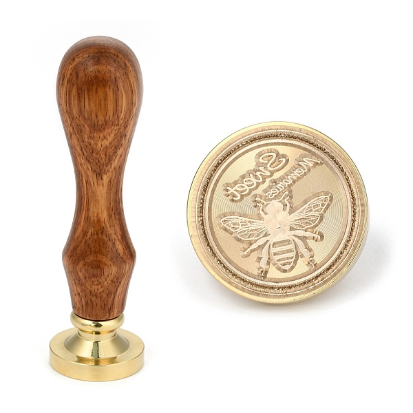 PandaHall Brass Retro Wax Sealing Stamp, with Wooden Handle for Post Decoration DIY Card Making, Bees Pattern, 90x25.5mm Brass Bees
PandaHall Brass Retro Wax Sealing Stamp, with Wooden Handle for Post Decoration DIY Card Making, Bees Pattern, 90x25.5mm Brass Bees