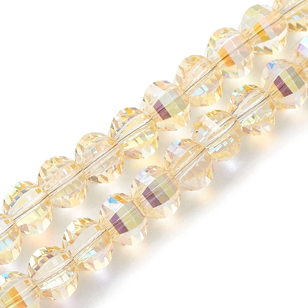 PandaHall Electroplate Transparent Glass Beads Strands, Faceted, Rondelle, Gold, 8x6mm, Hole: 1.2mm, about 80pcs/strand, 19.29''(49cm) Glass...
PandaHall Electroplate Transparent Glass Beads Strands, Faceted, Rondelle, Gold, 8x6mm, Hole: 1.2mm, about 80pcs/strand, 19.29''(49cm) Glass...