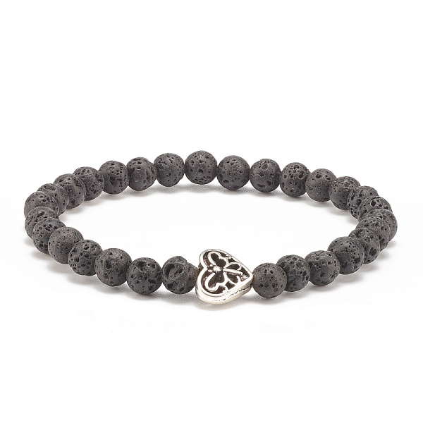 PandaHall Natural Lava Rock Stretch Bracelet with Alloy Heart Beaded, Essential Oil Gemstone Jewelry for Women, Inner Diameter: 2-1/8 inch...
PandaHall Natural Lava Rock Stretch Bracelet with Alloy Heart Beaded, Essential Oil Gemstone Jewelry for Women, Inner Diameter: 2-1/8 inch...