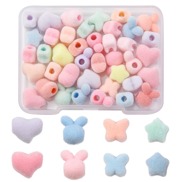 PandaHall 40Pcs 4 Styles Flocky Acrylic Bunny Beads, Rabbit Head & Butterfly & Heart & Star, Mixed Color, 8~11x8.5~11x6~8mm, Hole: 2.5mm..., Multicolor
PandaHall 40Pcs 4 Styles Flocky Acrylic Bunny Beads, Rabbit Head & Butterfly & Heart & Star, Mixed Color, 8~11x8.5~11x6~8mm, Hole: 2.5mm..., Multicolor