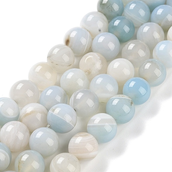PandaHall Natural Striped Agate/Banded Agate Beads Strands, Dyed, Round, Azure, 10mm, Hole: 1.2mm, about 19pcs/strand, 7.60''(19.3cm) Banded..., Blue
PandaHall Natural Striped Agate/Banded Agate Beads Strands, Dyed, Round, Azure, 10mm, Hole: 1.2mm, about 19pcs/strand, 7.60''(19.3cm) Banded..., Blue