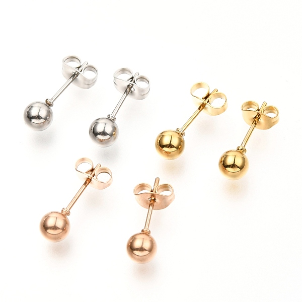 PandaHall 304 Stainless Steel Ball Stud Earrings, Round, Mixed Color, 16x5mm, Pin: 0.8mm, 3 pairs/board 304 Stainless Steel Round
PandaHall 304 Stainless Steel Ball Stud Earrings, Round, Mixed Color, 16x5mm, Pin: 0.8mm, 3 pairs/board 304 Stainless Steel Round