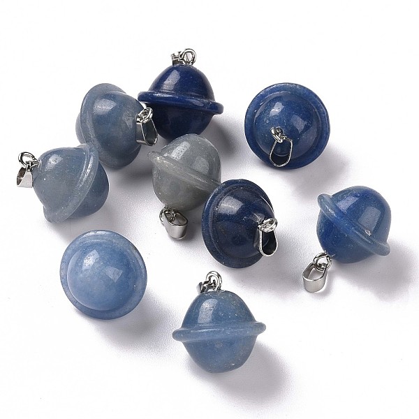 PandaHall Natural Blue Aventurine Pendants, Planet Charms, with Platinum Plated Alloy Snap on Bails, 19.5~21.5x18~18.5mm, Hole: 5.5x3.3mm...
PandaHall Natural Blue Aventurine Pendants, Planet Charms, with Platinum Plated Alloy Snap on Bails, 19.5~21.5x18~18.5mm, Hole: 5.5x3.3mm...