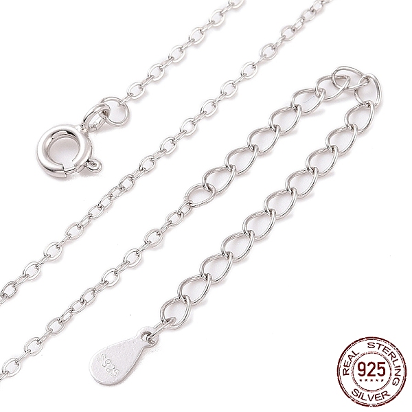 PandaHall Rhodium Plated 925 Sterling Silver Flat Cable Chain Necklace, with S925 Stamp, for Beadable Necklace Making, Long-Lasting Plated...
PandaHall Rhodium Plated 925 Sterling Silver Flat Cable Chain Necklace, with S925 Stamp, for Beadable Necklace Making, Long-Lasting Plated...