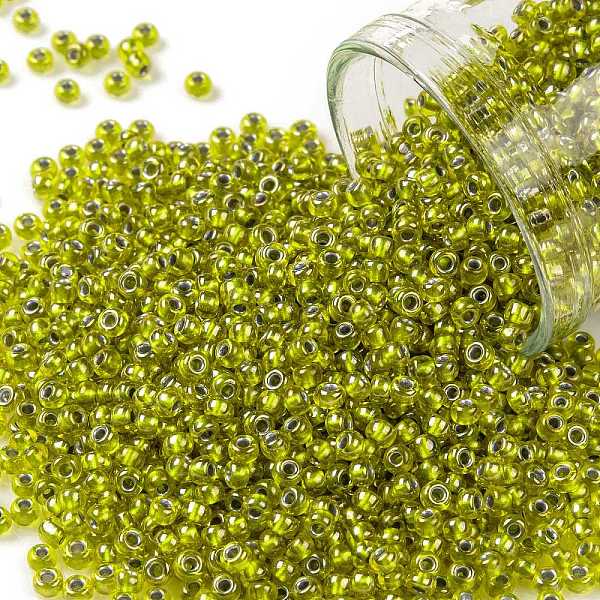 PandaHall TOHO Round Seed Beads, Japanese Seed Beads, (1013) Silver Lined Peridot Luster, 11/0, 2.2mm, Hole: 0.8mm, about 1110pcs/10g Glass..., Green
PandaHall TOHO Round Seed Beads, Japanese Seed Beads, (1013) Silver Lined Peridot Luster, 11/0, 2.2mm, Hole: 0.8mm, about 1110pcs/10g Glass..., Green
