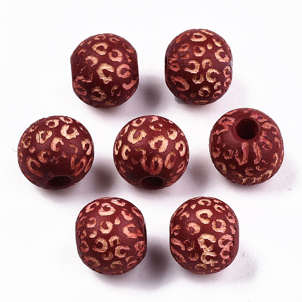 PandaHall Painted Natural Wood Beads, Laser Engraved Pattern, Round with Leopard Print, FireBrick, 10x8.5mm, Hole: 2.5mm Schima Wood Round..., Red
PandaHall Painted Natural Wood Beads, Laser Engraved Pattern, Round with Leopard Print, FireBrick, 10x8.5mm, Hole: 2.5mm Schima Wood Round..., Red