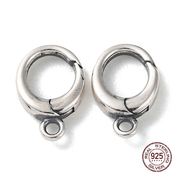PandaHall 925 Thailand Sterling Silver Spring Gate Rings, Tibetan Style Round Clasps, with 925 Stamp, Antique Silver, 12x8x2.5mm, Hole...
PandaHall 925 Thailand Sterling Silver Spring Gate Rings, Tibetan Style Round Clasps, with 925 Stamp, Antique Silver, 12x8x2.5mm, Hole...