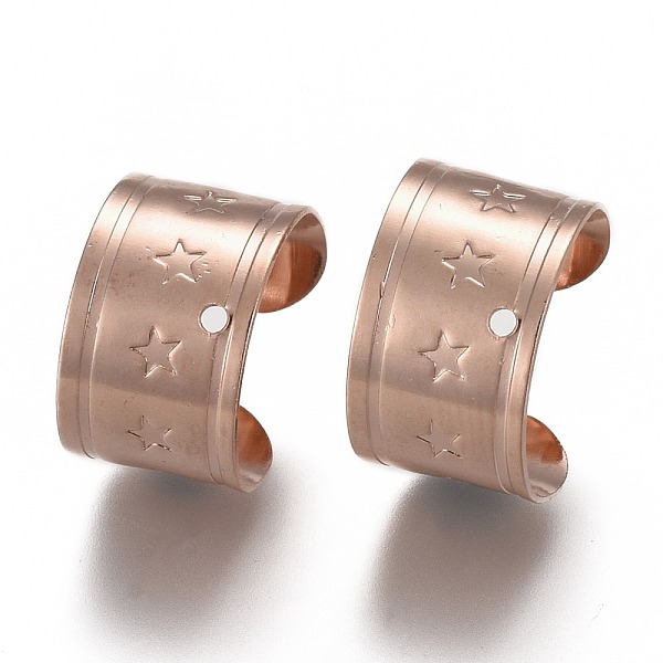 PandaHall 304 Stainless Steel Ear Cuff Findings, with Hole and Star Pattern, Rose Gold, 11x10x7mm, Hole: 0.9mm 304 Stainless Steel
PandaHall 304 Stainless Steel Ear Cuff Findings, with Hole and Star Pattern, Rose Gold, 11x10x7mm, Hole: 0.9mm 304 Stainless Steel