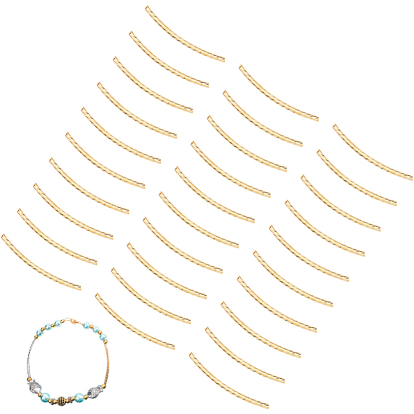 PandaHall CHGCRAFT 240Pcs Brass Tube Beads, Curved, Golden, 35x2mm, Hole: 1mm Brass Tube
PandaHall CHGCRAFT 240Pcs Brass Tube Beads, Curved, Golden, 35x2mm, Hole: 1mm Brass Tube