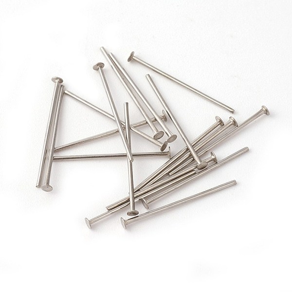 PandaHall 304 Stainless Steel Flat Head Pins, Stainless Steel Color, 16x0.6mm, 22 Gauge, Head: 1.5mm 304 Stainless Steel
PandaHall 304 Stainless Steel Flat Head Pins, Stainless Steel Color, 16x0.6mm, 22 Gauge, Head: 1.5mm 304 Stainless Steel