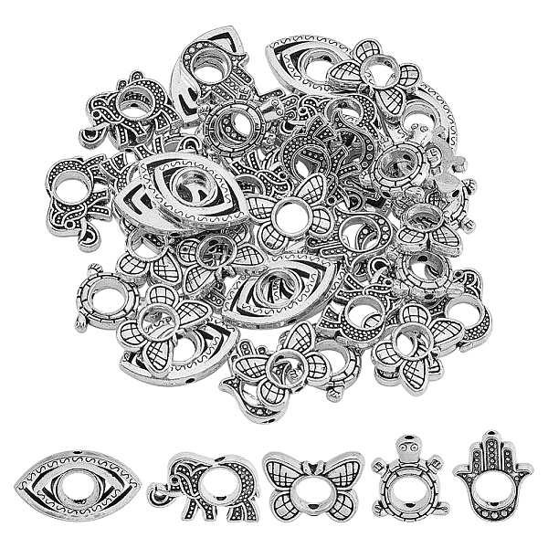 PandaHall PH 50Pcs 5 Style Silver Animal Beads Frames Hamsa Hand Round Frames Links Connectors Circle Frame Connectors for Jewelry Making...
PandaHall PH 50Pcs 5 Style Silver Animal Beads Frames Hamsa Hand Round Frames Links Connectors Circle Frame Connectors for Jewelry Making...