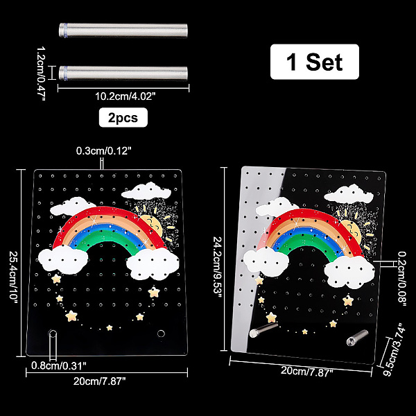 PandaHall Acrylic Earring Display Stand, Rectangle Shaped Earring Organizer Holder, with Zinc Alloy Finding, Rainbow Pattern, Finish Product...
PandaHall Acrylic Earring Display Stand, Rectangle Shaped Earring Organizer Holder, with Zinc Alloy Finding, Rainbow Pattern, Finish Product...