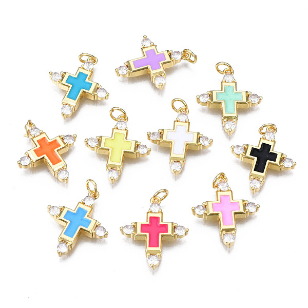 PandaHall Brass Micro Pave Cubic Zirconia Enamel Pendants, with Jump Rings, Cadmium Free & Nickel Free & Lead Free, Real 16K Gold Plated..., Multicolor
PandaHall Brass Micro Pave Cubic Zirconia Enamel Pendants, with Jump Rings, Cadmium Free & Nickel Free & Lead Free, Real 16K Gold Plated..., Multicolor