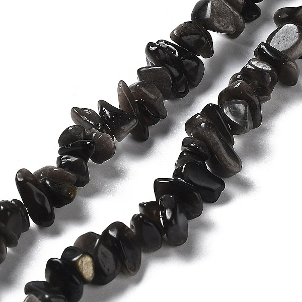 PandaHall Natural Silver Sheen Obsidian Chip Beads Strands, 1~8x5~17x5~8mm, Hole: 0.9~1mm, 30.31~31.50''(77~80cm) Obsidian Chip
PandaHall Natural Silver Sheen Obsidian Chip Beads Strands, 1~8x5~17x5~8mm, Hole: 0.9~1mm, 30.31~31.50''(77~80cm) Obsidian Chip
