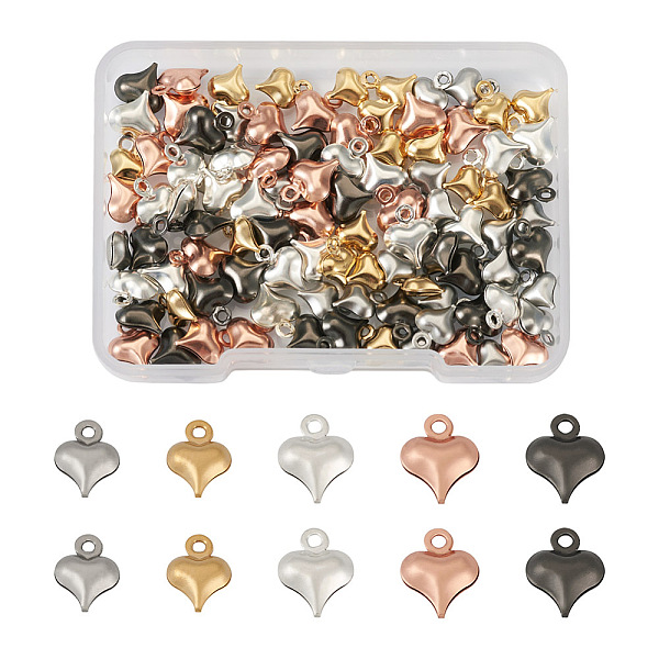 PandaHall Beadthoven 100Pcs 5 Color Stainless Steel Pendants, Heart, Mixed Color, 8.5~10x6~8x3~3.5mm, Hole: 1~1.2mm, 20pcs/color Stainless...
PandaHall Beadthoven 100Pcs 5 Color Stainless Steel Pendants, Heart, Mixed Color, 8.5~10x6~8x3~3.5mm, Hole: 1~1.2mm, 20pcs/color Stainless...