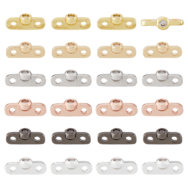 PandaHall SUPERFINDINGS 24Pcs 6 Colors Rack Plating Brass Pave Clear Cubic Zirconia Connector Charms, Long-Lasting Plated, Cadmium Free &...
PandaHall SUPERFINDINGS 24Pcs 6 Colors Rack Plating Brass Pave Clear Cubic Zirconia Connector Charms, Long-Lasting Plated, Cadmium Free &...