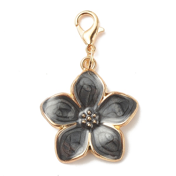 PandaHall Alloy Enamel Flower Pendant Decorations, Lobster Clasp Charms, for Keychain, Purse, Backpack Ornament, Black, 42mm Alloy+Enamel...
PandaHall Alloy Enamel Flower Pendant Decorations, Lobster Clasp Charms, for Keychain, Purse, Backpack Ornament, Black, 42mm Alloy+Enamel...