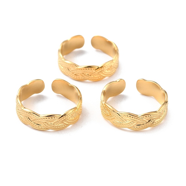PandaHall Ion Plating(IP) 304 Stainless Steel Finger Rings, Cuff Rings, Long-Lasting Plated, Textured, Golden, US Size 9(18.9mm), 6~6.5mm...
PandaHall Ion Plating(IP) 304 Stainless Steel Finger Rings, Cuff Rings, Long-Lasting Plated, Textured, Golden, US Size 9(18.9mm), 6~6.5mm...