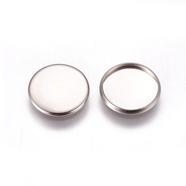 PandaHall 304 Stainless Steel Plain Edge Bezel Cups, Cabochon Settings, Flat Round, Stainless Steel Color, Tray: 14mm, 15.5x1.9mm 304...
PandaHall 304 Stainless Steel Plain Edge Bezel Cups, Cabochon Settings, Flat Round, Stainless Steel Color, Tray: 14mm, 15.5x1.9mm 304...