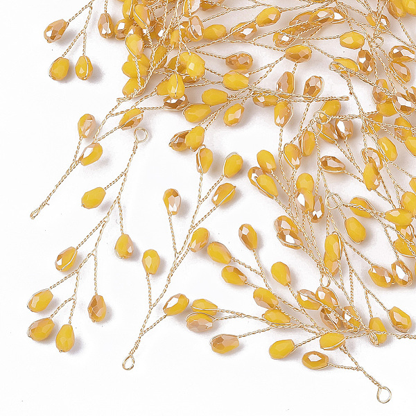 PandaHall Glass Seed Beads Wire Wrapped Big Pendants, with Golden Plated Brass Wires, Gold, 51~55x11~14x3mm, Hole: 2mm Brass+Glass Branch...
PandaHall Glass Seed Beads Wire Wrapped Big Pendants, with Golden Plated Brass Wires, Gold, 51~55x11~14x3mm, Hole: 2mm Brass+Glass Branch...
