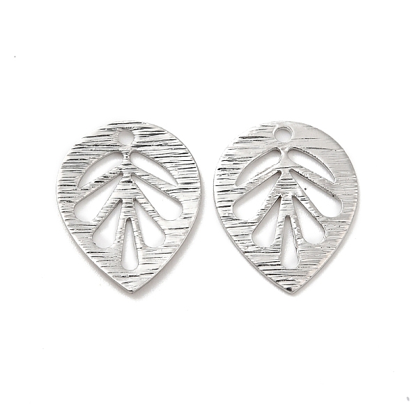 PandaHall Brass Charms, Hollow Leaf Charm, Real Platinum Plated, 14x11x1mm, Hole: 1mm Brass Branch
PandaHall Brass Charms, Hollow Leaf Charm, Real Platinum Plated, 14x11x1mm, Hole: 1mm Brass Branch