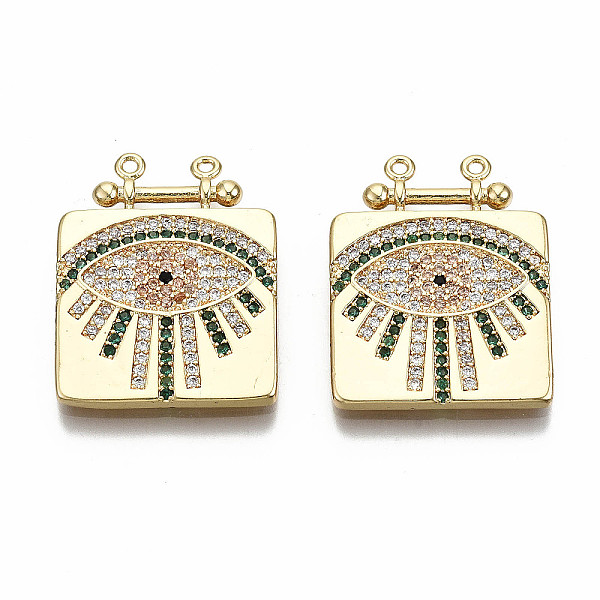 PandaHall Brass Micro Pave Colorful Cubic Zirconia Pendants, Nickel Free, Square with Eye, Real 18K Gold Plated, 24x23.5x2mm, Hole: 1mm...
PandaHall Brass Micro Pave Colorful Cubic Zirconia Pendants, Nickel Free, Square with Eye, Real 18K Gold Plated, 24x23.5x2mm, Hole: 1mm...