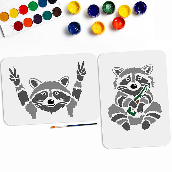 PandaHall MAYJOYDIY 2pcs Raccoon Stencil 11.7x8.3inch Funny OK Gesture and Raccoon Drinking Painting Template with Paint Brush for DIY Art...
PandaHall MAYJOYDIY 2pcs Raccoon Stencil 11.7x8.3inch Funny OK Gesture and Raccoon Drinking Painting Template with Paint Brush for DIY Art...