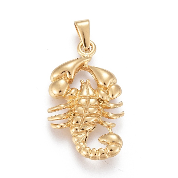 PandaHall 304 Stainless Steel Pendants, Scorpion, Golden, 33.5x19.5x5mm, Hole: 3.5x7.5mm 304 Stainless Steel Insects
PandaHall 304 Stainless Steel Pendants, Scorpion, Golden, 33.5x19.5x5mm, Hole: 3.5x7.5mm 304 Stainless Steel Insects