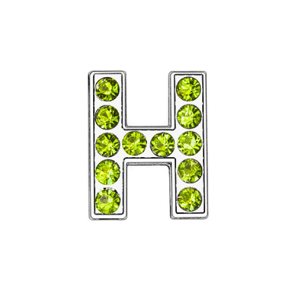 PandaHall Glass Rhinestone Slide Charms, with Platinum Tone Alloy Finding, Mixed Color, Letter.H, 12mm, Hole: 8x2mm Alloy+Rhinestone Letter..., Multicolor
PandaHall Glass Rhinestone Slide Charms, with Platinum Tone Alloy Finding, Mixed Color, Letter.H, 12mm, Hole: 8x2mm Alloy+Rhinestone Letter..., Multicolor