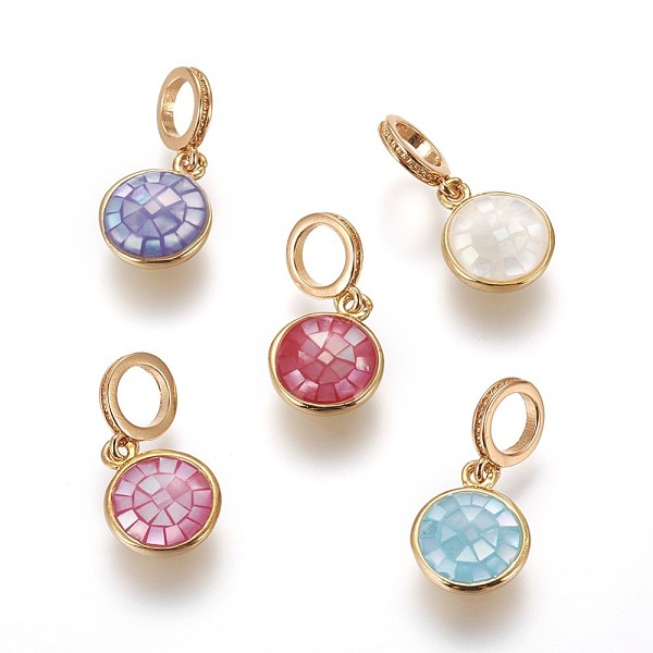 PandaHall Brass Enamel European Dangle Charms, Large Hole Pendants, with Freshwater Shell, Flat Round, Golden, Mixed Color, 20.5mm, Hole..., Multicolor
PandaHall Brass Enamel European Dangle Charms, Large Hole Pendants, with Freshwater Shell, Flat Round, Golden, Mixed Color, 20.5mm, Hole..., Multicolor