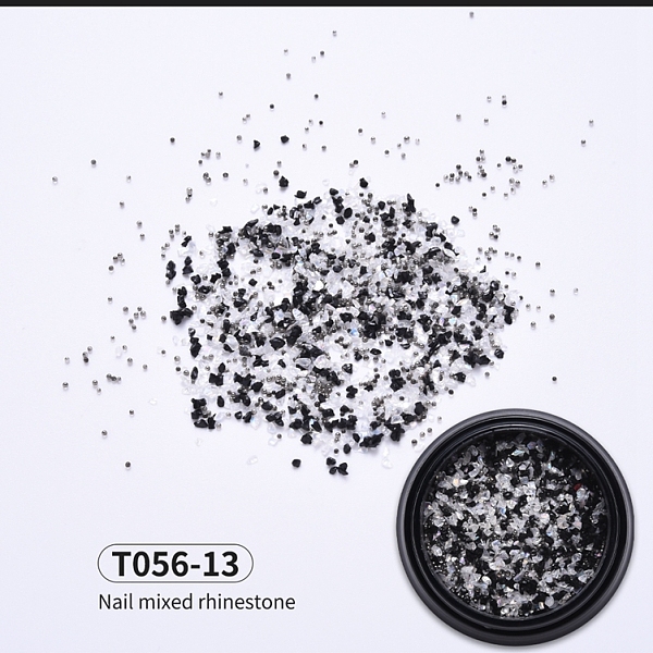 PandaHall Glass Chips & Rhinestone, Nail Art Decoration Accessories for Women, Black, 0.6~2x0.6~2x0.6~2mm, Box: 40x14mm Glass Chip Black
PandaHall Glass Chips & Rhinestone, Nail Art Decoration Accessories for Women, Black, 0.6~2x0.6~2x0.6~2mm, Box: 40x14mm Glass Chip Black