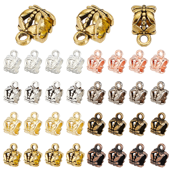PandaHall 160pcs Bail Tube Beads 8 Colors Tibetan Slide Charm Brass Dangle Hanger Links 11x8mm Vintage Bail Beads Spacers Beads for Earring...
PandaHall 160pcs Bail Tube Beads 8 Colors Tibetan Slide Charm Brass Dangle Hanger Links 11x8mm Vintage Bail Beads Spacers Beads for Earring...