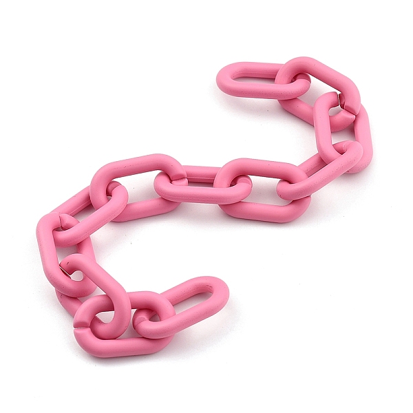 PandaHall Handmade Acrylic Cable Chains, Oval, for Jewelry Making, Hot Pink, Link: 27x16.5x4mm, 39.37 inch(1m)/strand Acrylic
PandaHall Handmade Acrylic Cable Chains, Oval, for Jewelry Making, Hot Pink, Link: 27x16.5x4mm, 39.37 inch(1m)/strand Acrylic