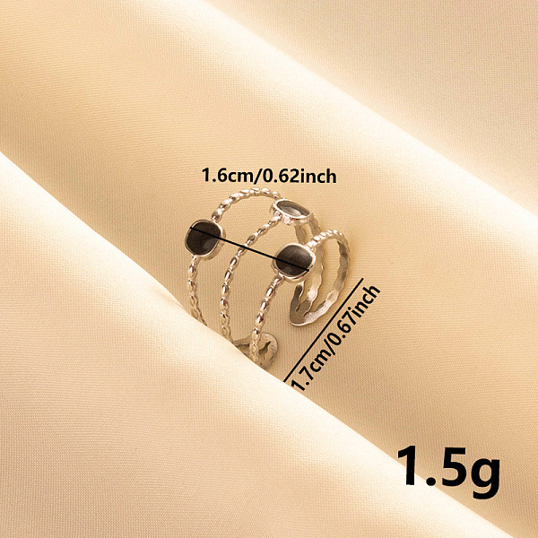 PandaHall 304 Stainless Steel Cuff Rings, Stylish Design Enamel Open Ring for Women Men 304 Stainless Steel
PandaHall 304 Stainless Steel Cuff Rings, Stylish Design Enamel Open Ring for Women Men 304 Stainless Steel
