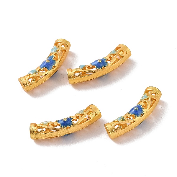 PandaHall Hollow Alloy Tube Beads, with Enamel, Curved Tube, Matte Gold Color, Blue, 22.5x5mm, Hole: 3mm Alloy+Enamel Tube Blue
PandaHall Hollow Alloy Tube Beads, with Enamel, Curved Tube, Matte Gold Color, Blue, 22.5x5mm, Hole: 3mm Alloy+Enamel Tube Blue