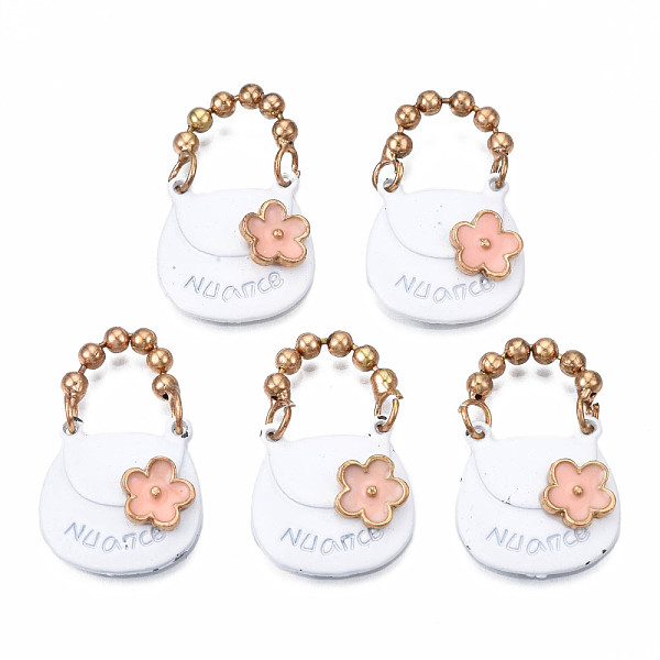 PandaHall Rack Plating Alloy Enamel Spray Painted Pendants, Cadmium Free & Nickel Free & Lead Free, Bag with Word, White, 30.5x18.5x5mm...
PandaHall Rack Plating Alloy Enamel Spray Painted Pendants, Cadmium Free & Nickel Free & Lead Free, Bag with Word, White, 30.5x18.5x5mm...