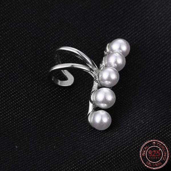 PandaHall Rhodium Plated 925 Sterling Silver Pearl Clip-on Earrings, Platinum Sterling Silver
PandaHall Rhodium Plated 925 Sterling Silver Pearl Clip-on Earrings, Platinum Sterling Silver