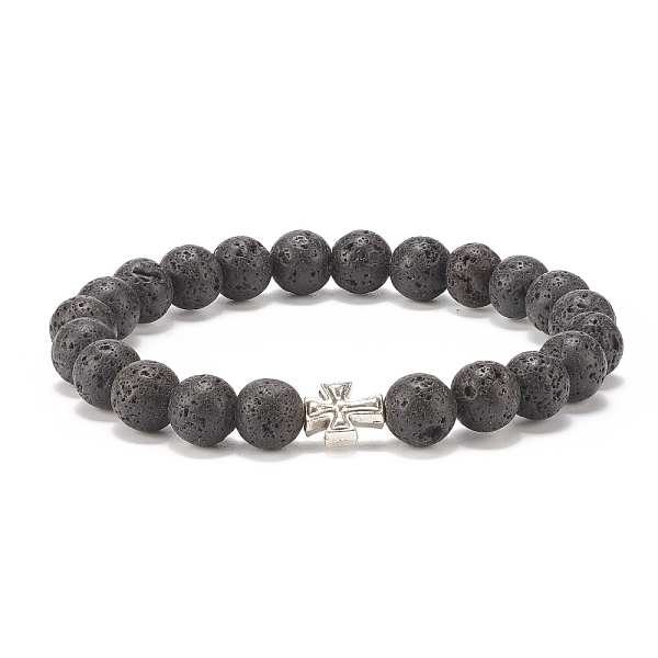 PandaHall Natural Lava Rock Stretch Bracelet with Alloy Cross, Essential Oil Gemstone Jewelry for Women, Inner Diameter: 2-1/8 inch(5.5cm)...
PandaHall Natural Lava Rock Stretch Bracelet with Alloy Cross, Essential Oil Gemstone Jewelry for Women, Inner Diameter: 2-1/8 inch(5.5cm)...
