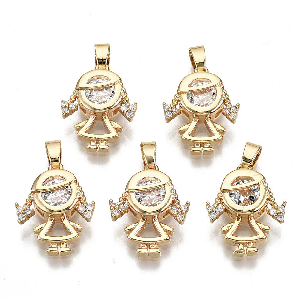 PandaHall Brass Micro Pave Clear Cubic Zirconia Pendants, with Brass Snap on Bails, Nickel Free, Girl, Real 18K Gold Plated, 17.5x14x5mm...
PandaHall Brass Micro Pave Clear Cubic Zirconia Pendants, with Brass Snap on Bails, Nickel Free, Girl, Real 18K Gold Plated, 17.5x14x5mm...