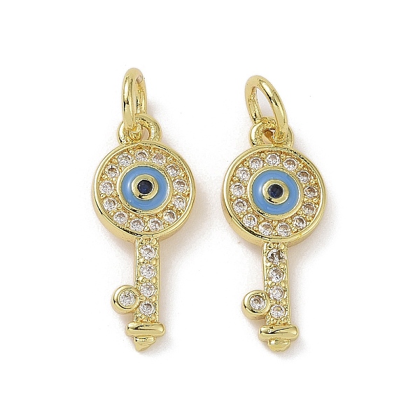 PandaHall Real 18K Gold Plated Brass Micro Pave Cubic Zirconia Pendants, with Enamel and Jump Ring, Key Charms, Light Sky Blue, 17.5x7x2mm...
PandaHall Real 18K Gold Plated Brass Micro Pave Cubic Zirconia Pendants, with Enamel and Jump Ring, Key Charms, Light Sky Blue, 17.5x7x2mm...