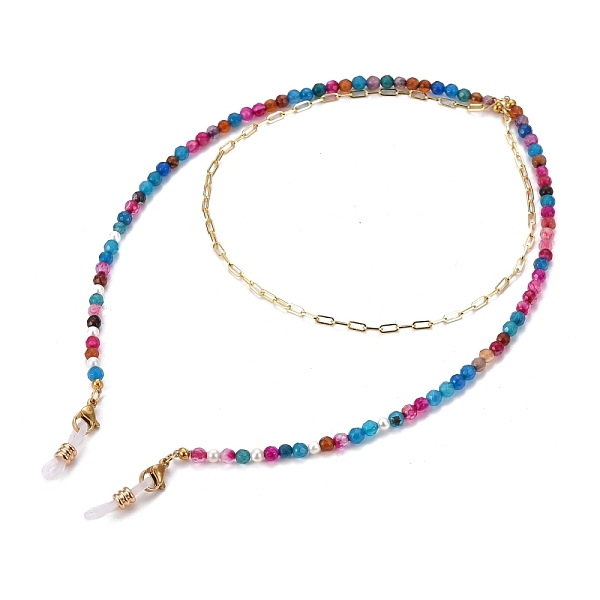 PandaHall Eyeglasses Chains, Neck Strap for Eyeglasses, with Natural Agate Beads & Pearl Beads, Brass Paperclip Chains, 304 Stainless Steel...
PandaHall Eyeglasses Chains, Neck Strap for Eyeglasses, with Natural Agate Beads & Pearl Beads, Brass Paperclip Chains, 304 Stainless Steel...