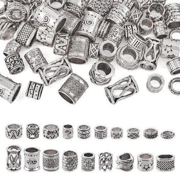 PandaHall 76Pcs 19 Style Tibetan Style Alloy Beads, Large Hole Beads, Column & Rondelle & Oval, Antique Silver, 9~17.5x3.5~13mm, hole...
PandaHall 76Pcs 19 Style Tibetan Style Alloy Beads, Large Hole Beads, Column & Rondelle & Oval, Antique Silver, 9~17.5x3.5~13mm, hole...
