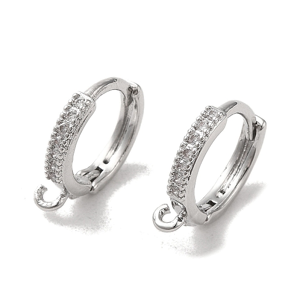 PandaHall Brass Hoop Earring Findings, with Cubic Zirconia, Platinum, 14x2mm, Hole: 1.2mm, Pin: 0.8mm Brass
PandaHall Brass Hoop Earring Findings, with Cubic Zirconia, Platinum, 14x2mm, Hole: 1.2mm, Pin: 0.8mm Brass
